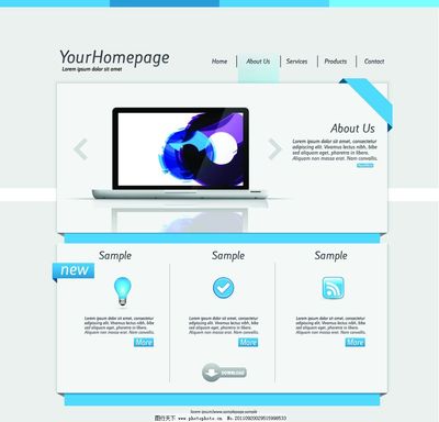 網站設計矢量模板圖片 提升網頁美工與素材應用效率
